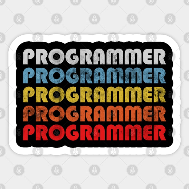 Programmer gift retro design. Perfect present for mom dad friend him or her Sticker by SerenityByAlex